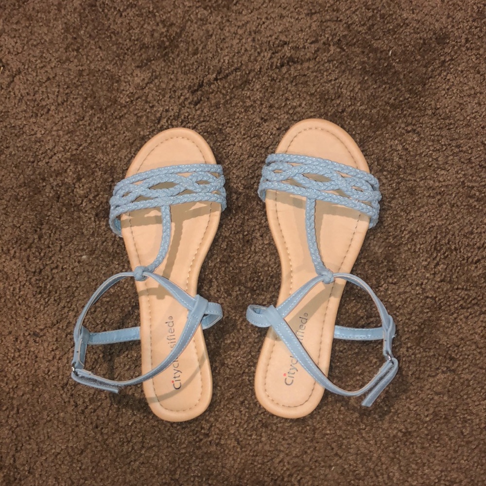 Blue sandals